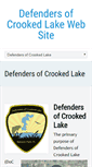 Mobile Screenshot of defendersofcrookedlake.com